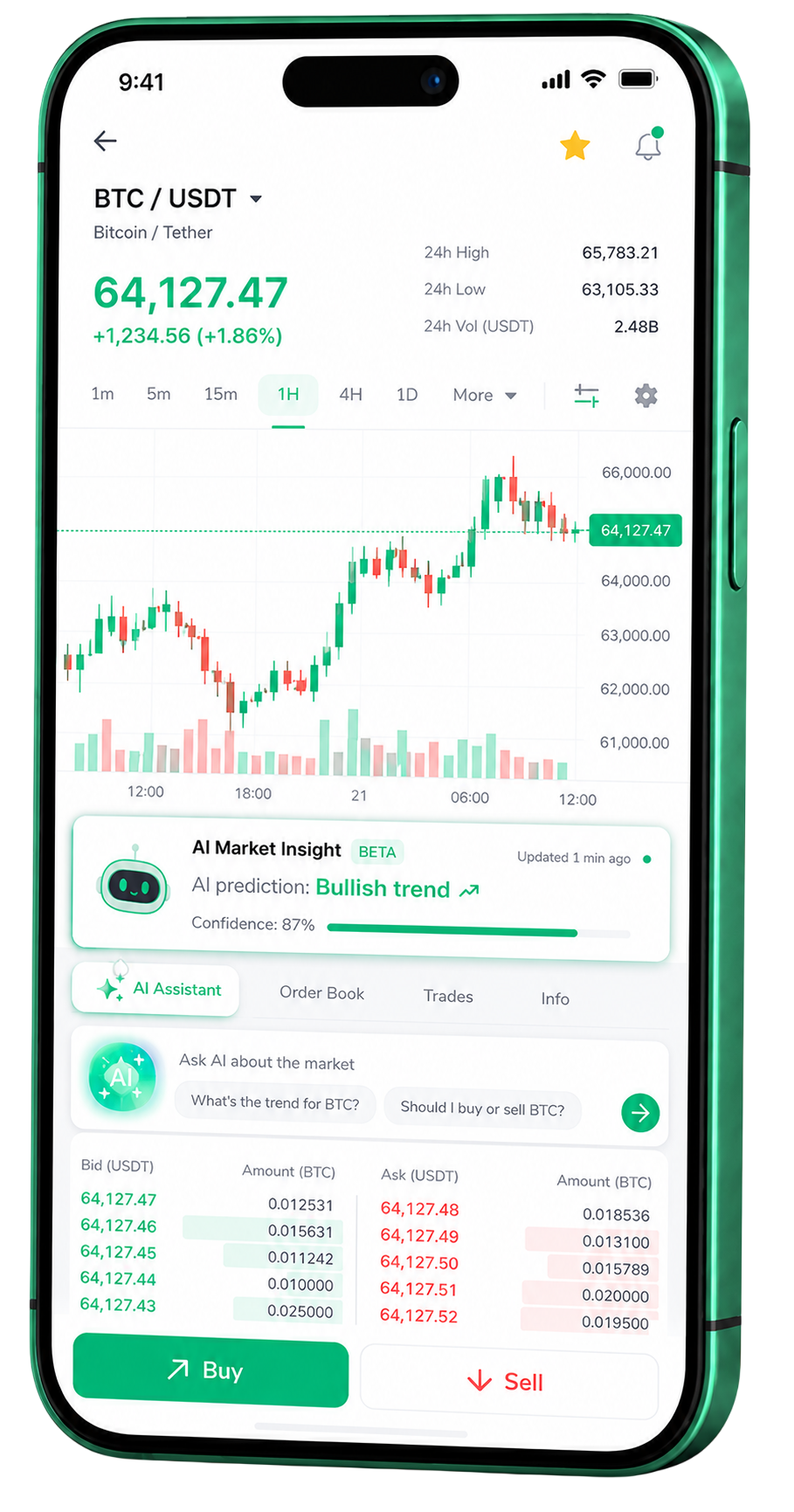 Lorn Creditvale mobile trading app running on a smartphone